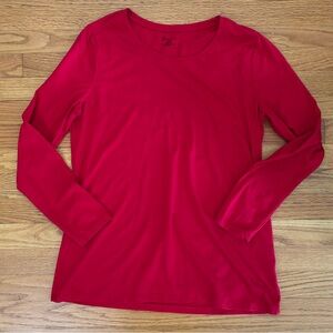 No Boundaries Long Sleeve Tee Women’s XXL (19) Juniors Red Top Crew Neck Casual
